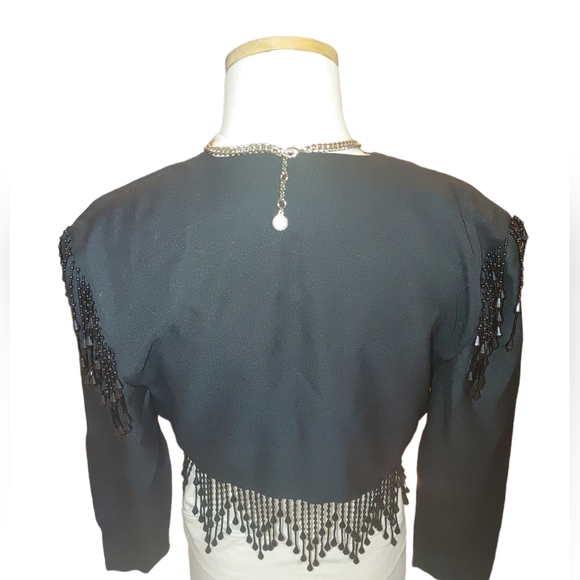 🔥Vintage Beaded Fringe Cropped Jacket - Picture 5 of 13